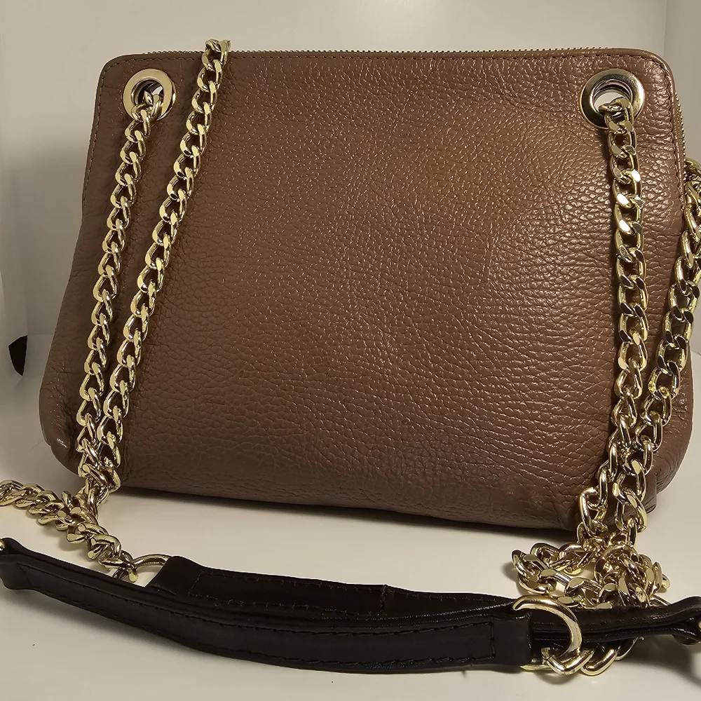 Valentina Brown Leather Shoulder Bag